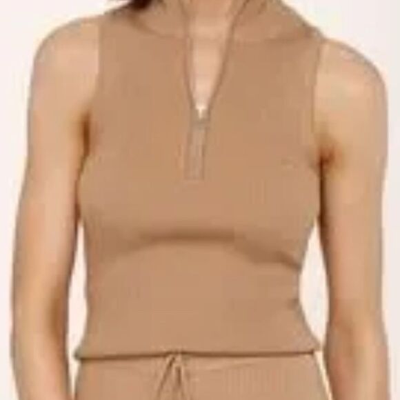 Heartloom ribbed knit Beatrix Top Camel colour top Size M - Picture 2 of 7